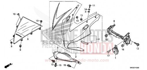 OBERER WINDLAUF CBR1000SAG de 2016
